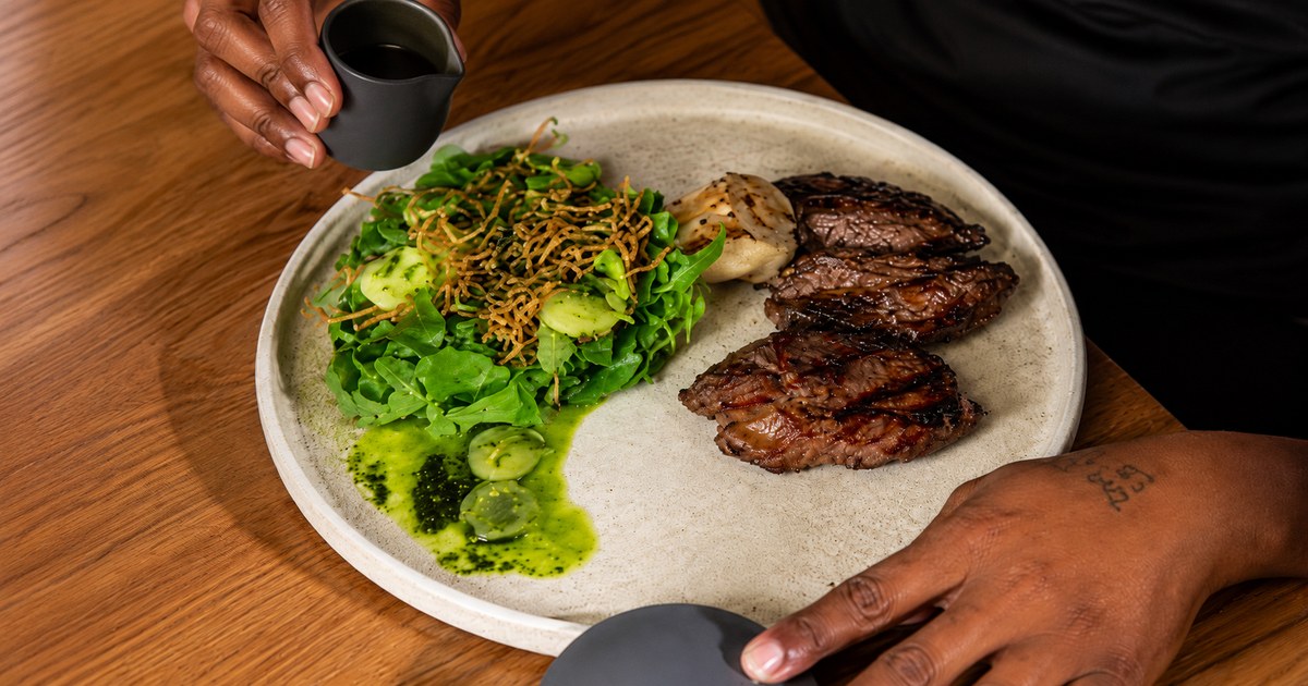 Modern African private dining plate prepared by Chef Kagiso Mongale in Johannesburg.